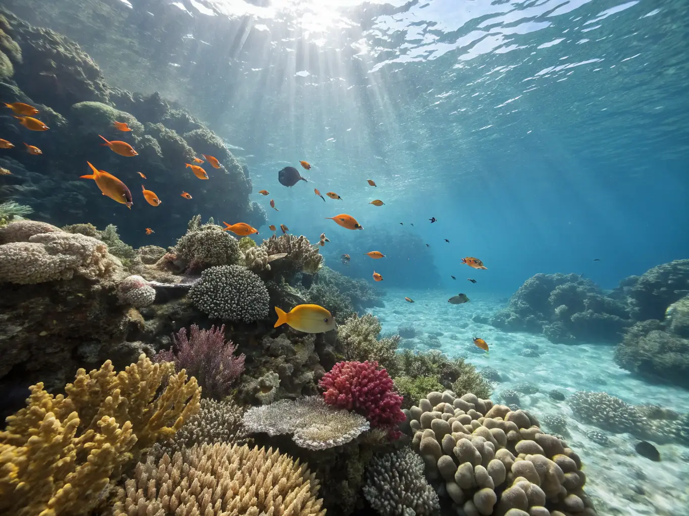 A stunning image of Bocas del Toro's turquoise waters and vibrant coral reefs, capturing the essence of a tropical paradise. The photo should highlight the area's natural beauty and appeal to ecotourists.